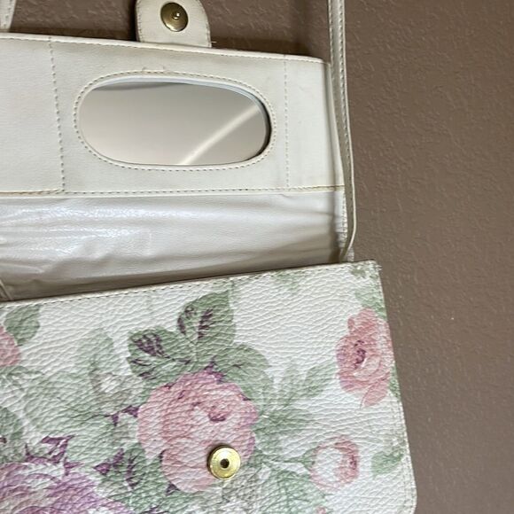 Vintage bag bazaar floral purse with inside mirror - Picture 3 of 6